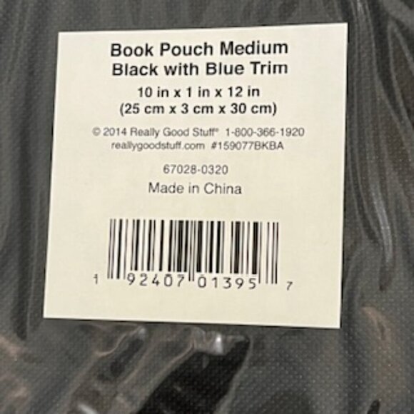 Book Bags Right Stuff 13 Bags Black With Blue trim Name‎ Pocket Handle - Picture 7 of 8